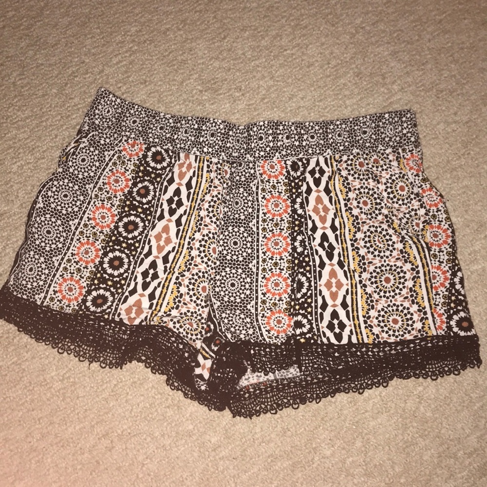 Printed cotton shorts